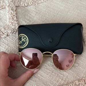 Ray-Ban Gold Pink Classic Sunglasses